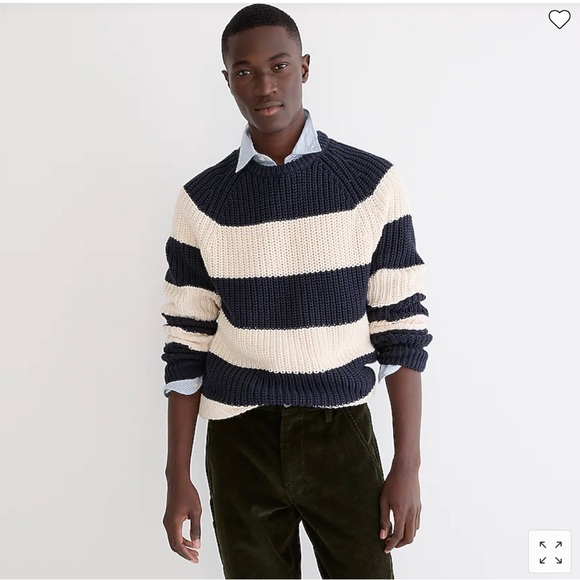 J. Crew Other - J.Crew Men’s Heritage Shaker Sweater Navy / Off White Size Small